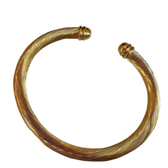 Vintage Gold-Tone Twisted Collar Necklace - Picture 1 of 8